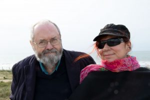 Phill Niblock mit seiner Lebensgefährtin Katherine Liberovskaya 2015 in Den Haag (photo anne wellmer) 